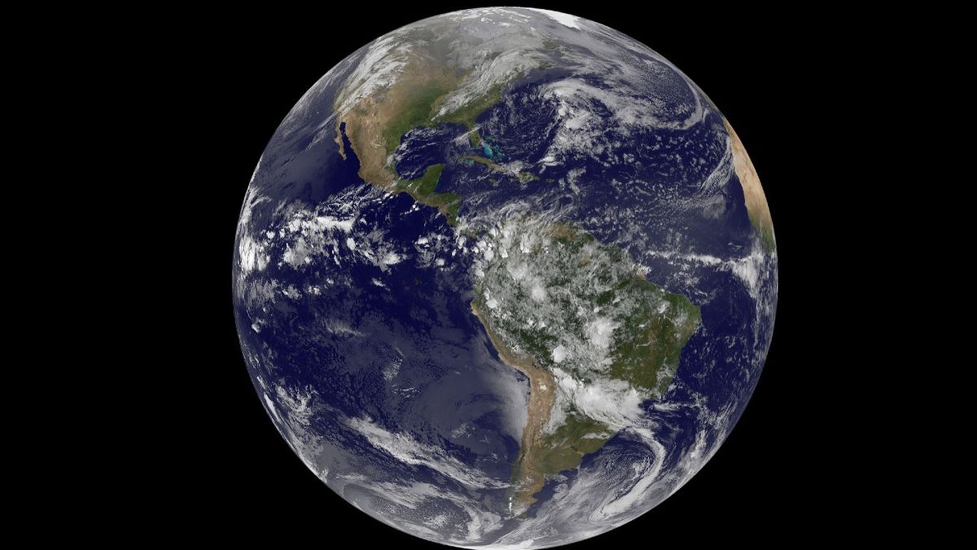 Photographic render of Earth from space
